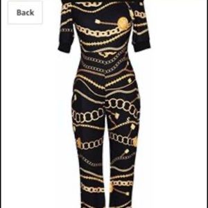 One piece navy/gold party/ casual jumper